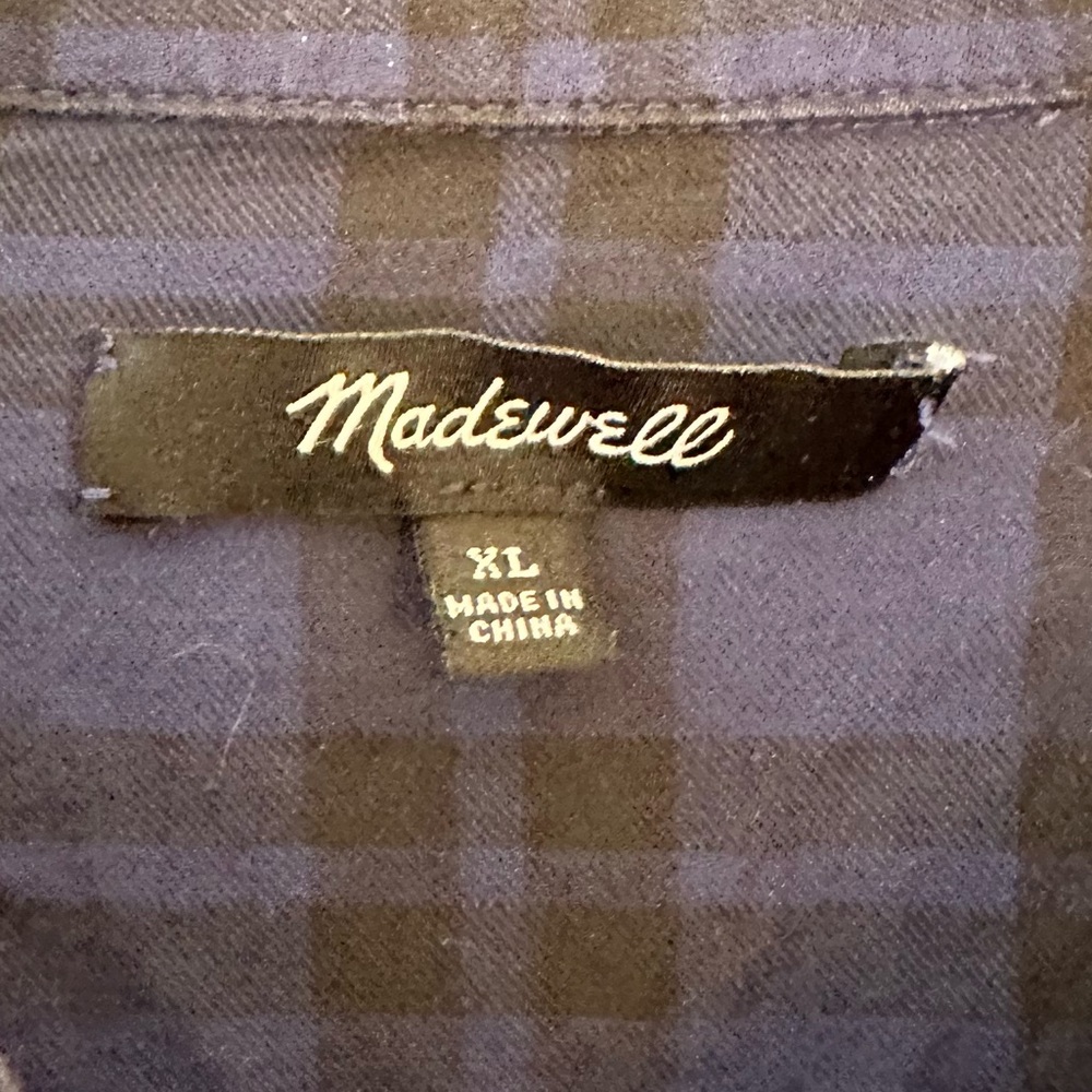 MADEWELL | Faux Wrap Plaid Long Sleeve Shirt - Picture 3 of 5